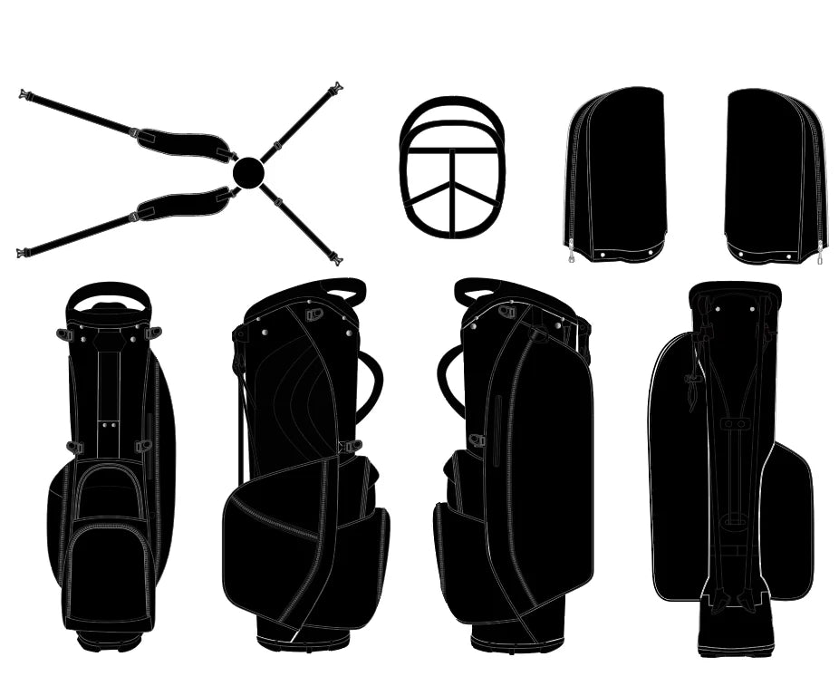 Waterproof Golf Bag Tag PU Leather Lightweight