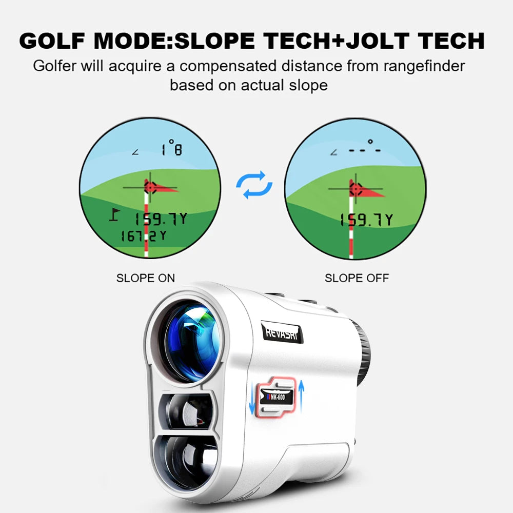 REVASRI Golf Laser Rangefinder 600Yards/1000Yards Slope and Flag Pin Lock Vibration