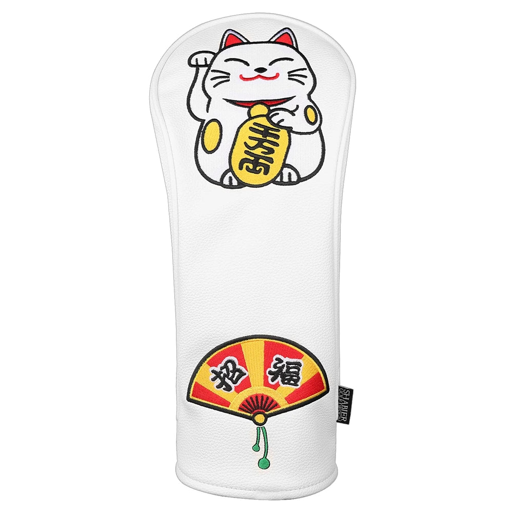 PU Leather Japan SEVEN GODs Full Embroidery Golf Headcover Golf Driver Wood UT Hybrid Head Covers