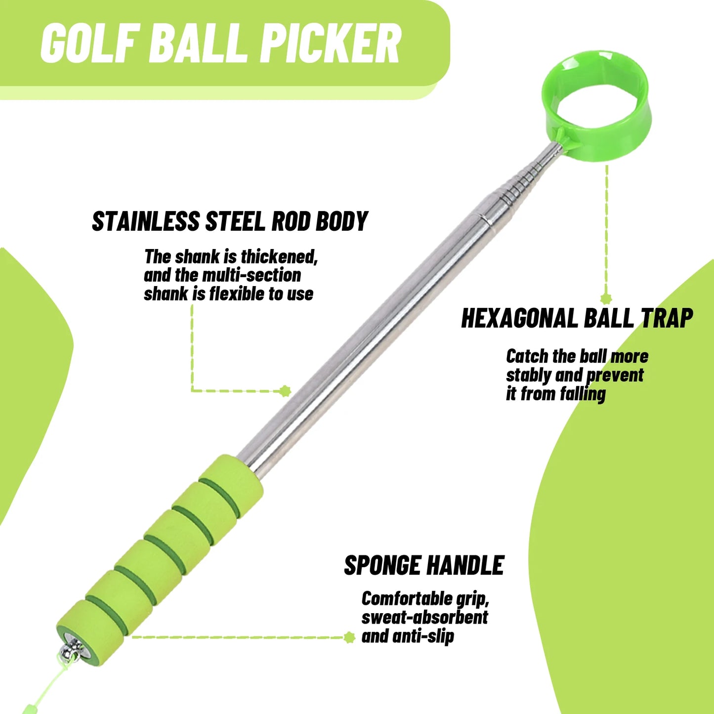 Retractable Golf Ball Retriever