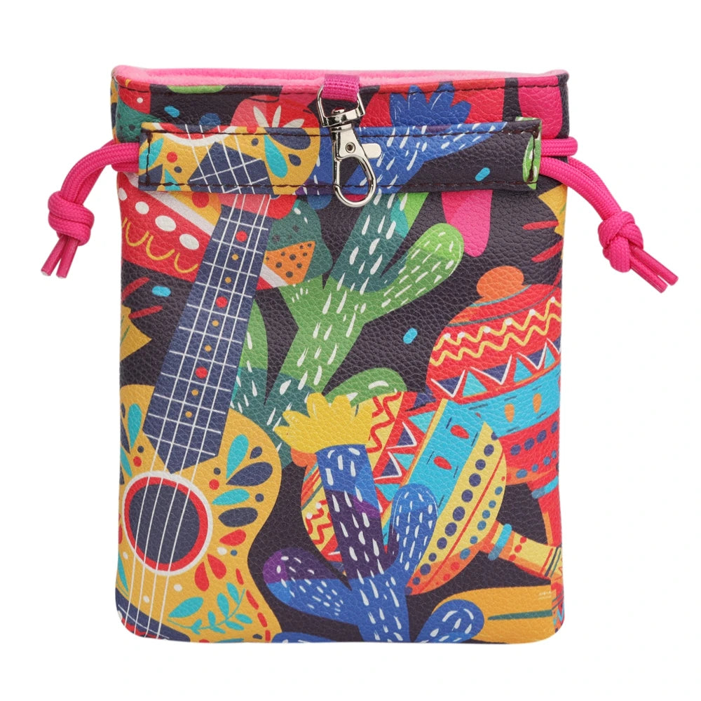 Faux Leather Various Pattern Printed Golf Valuables Bag