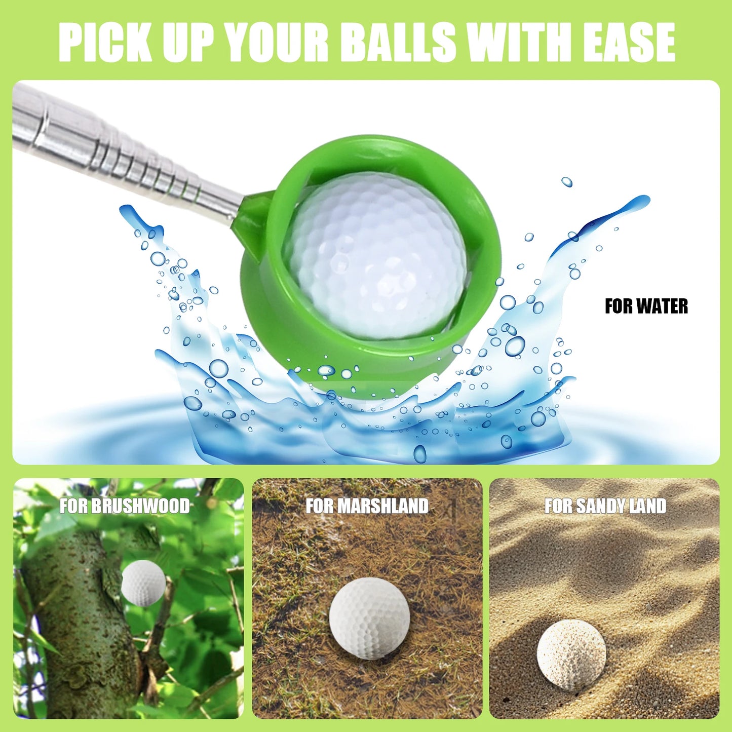 Retractable Golf Ball Retriever