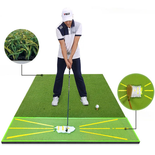 Golf Outdoor Swing Strike Mat with Swing Direction