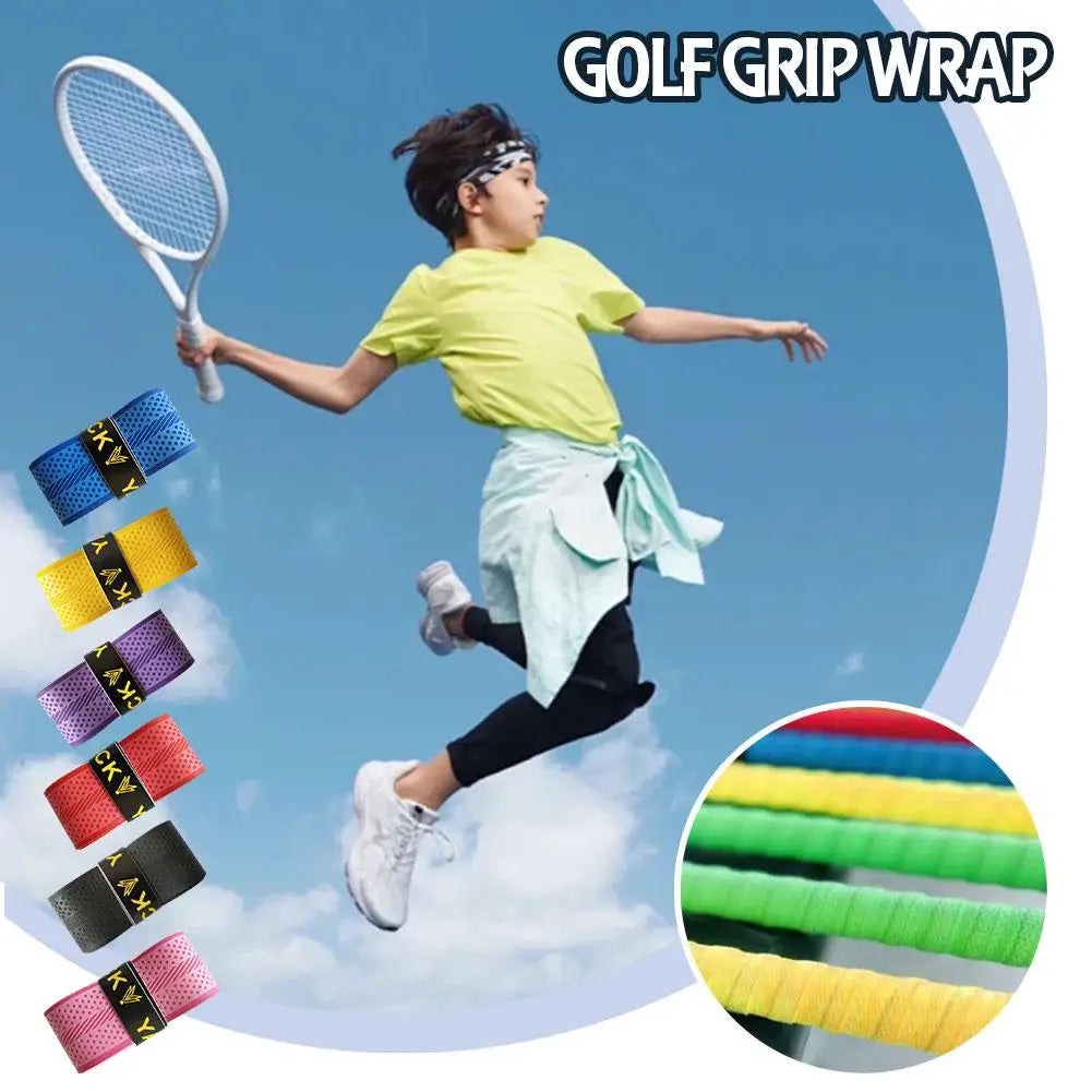 Golf Club Grip Tape Non-slip Waterproof Wrapping Grip Tape Sweatproof PU Wrapping Multi Color Quick Replacement Golf Accessories