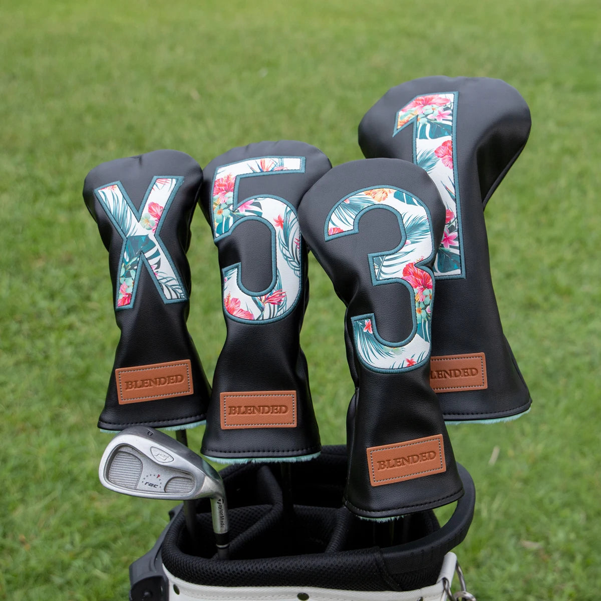 Black Leather Golf Headcovers