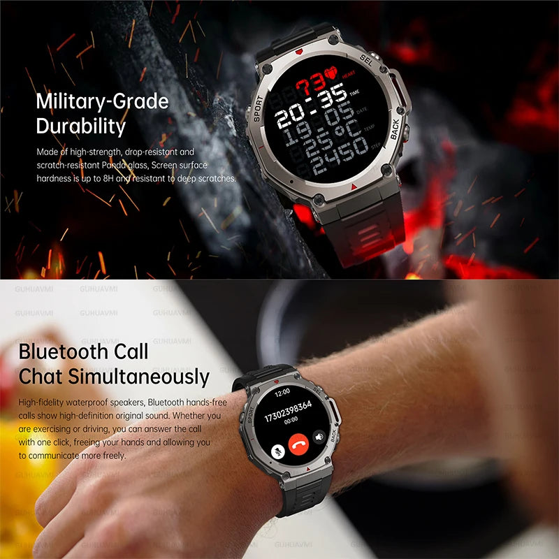 GPS Man Smart Watch T-Rex3 OutdoorCompass Sport HD Call IP69/10ATM Waterproof Smart Watch for Xiaomi ﻿(Sports Watch)