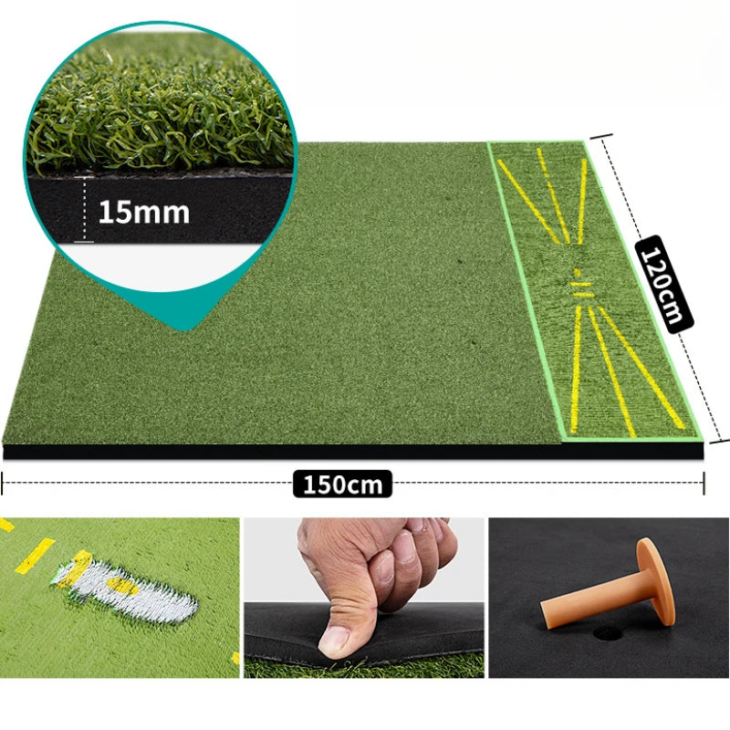 Golf Outdoor Swing Strike Mat with Swing Direction