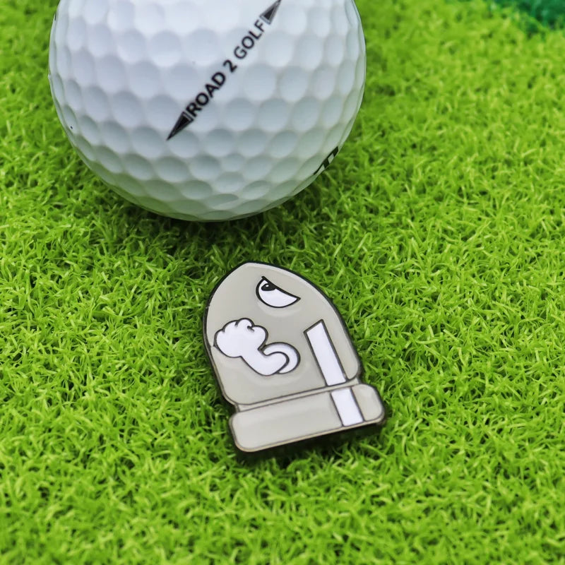 Golf Ball Marker Hat Clip cartoon Cannonball