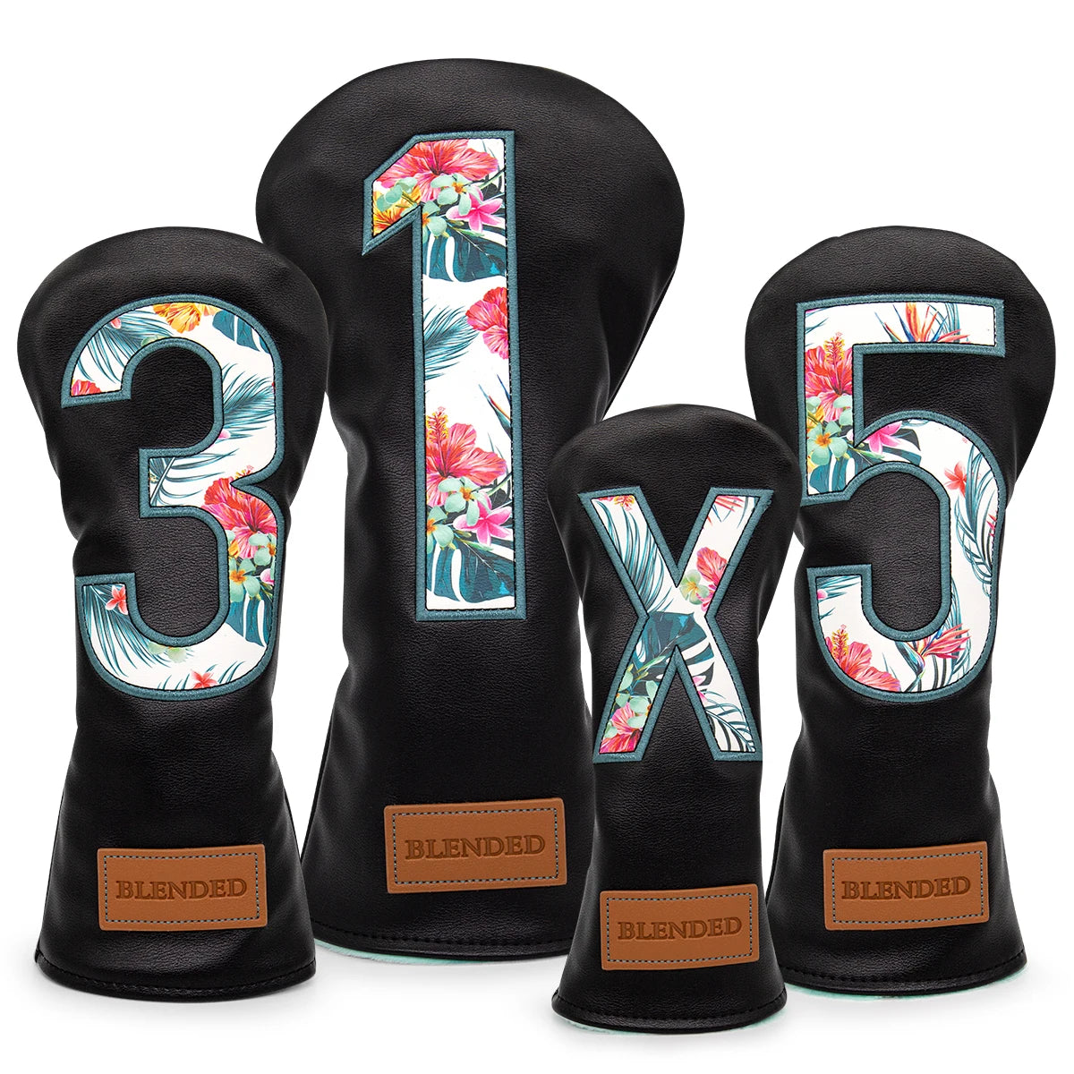 Black Leather Golf Headcovers