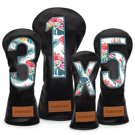 Black Leather Golf Headcovers