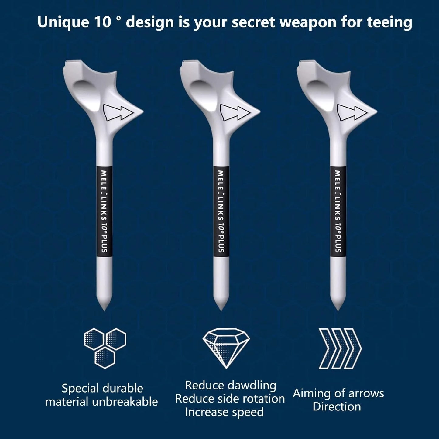 10PCS Professional Golf Tees