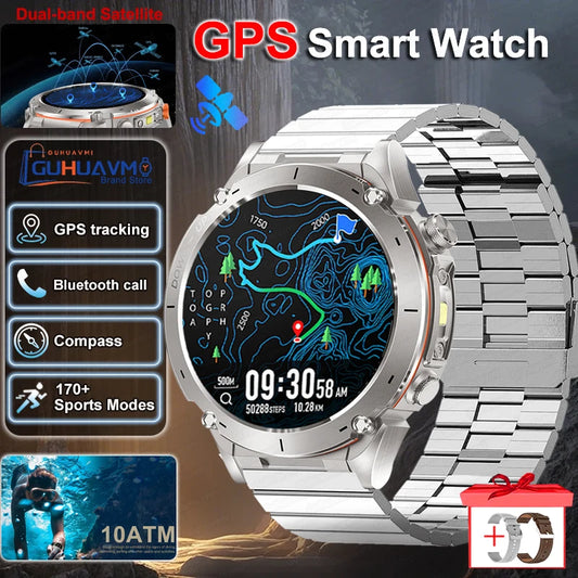 2025 New For Xiaomi IOS Ultra GPS Smart Watch 10ATM Waterproof Built-in Dual-band GNSS Compass Military Sport Men SWIM Bracelet (Sports Watch)
