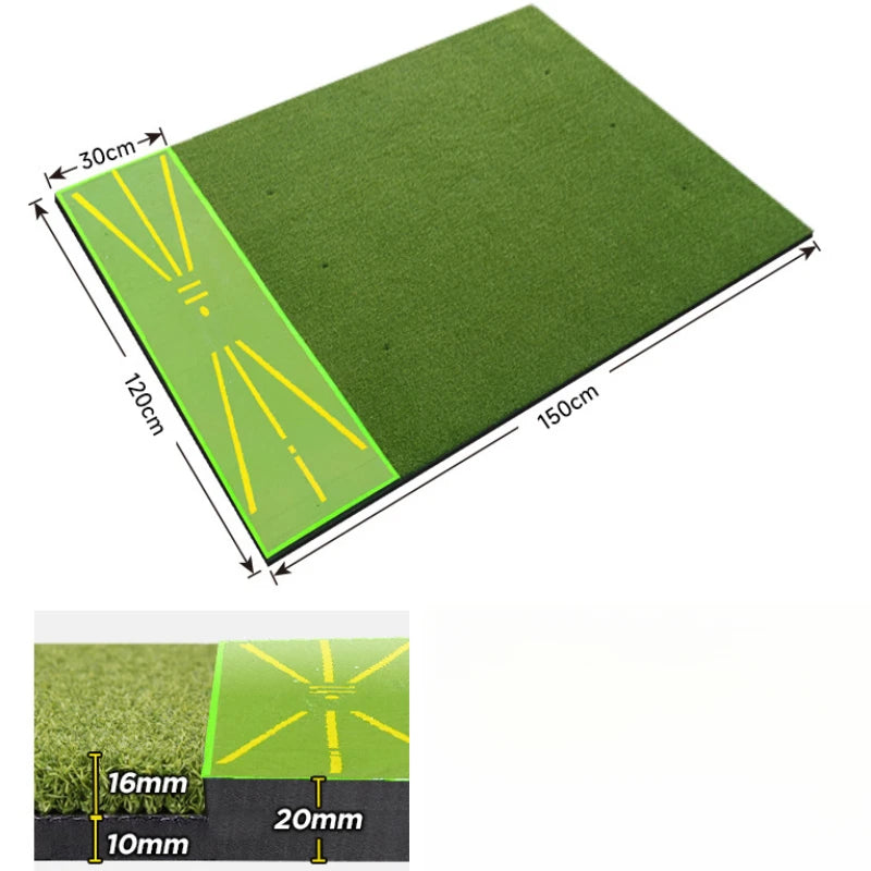 Golf Outdoor Swing Strike Mat with Swing Direction