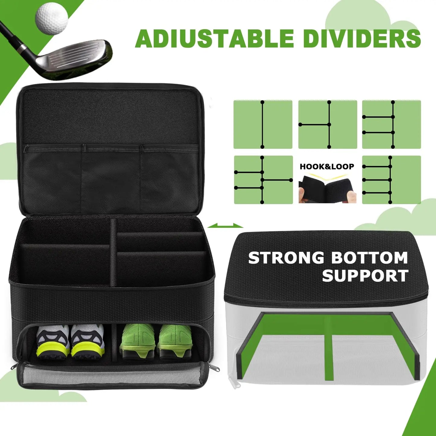 2 Layers Golf Trunk Organizer