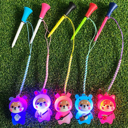 Golf Rubber Tees With Flashing Light