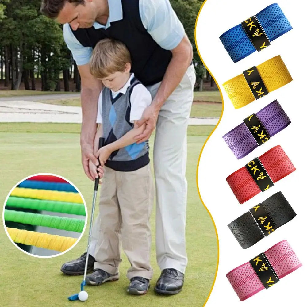Golf Club Grip Tape Non-slip Waterproof Wrapping Grip Tape Sweatproof PU Wrapping Multi Color Quick Replacement Golf Accessories
