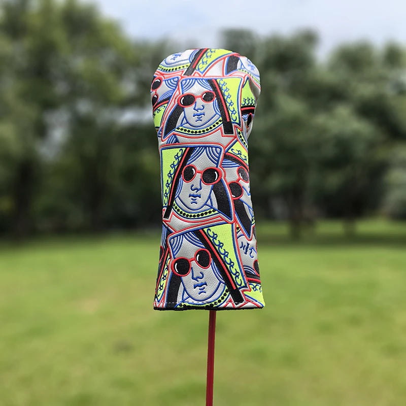 King Golf Driver Cover Driver Fairway Hybrid Waterproof Protector Set PU Leather