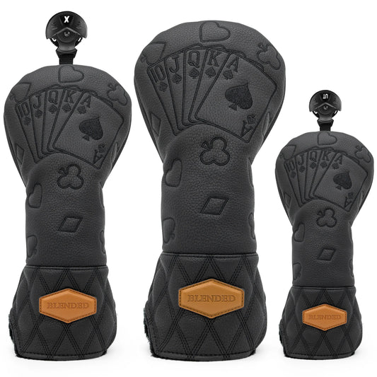 Black Lucky Poker Golf Club Covers