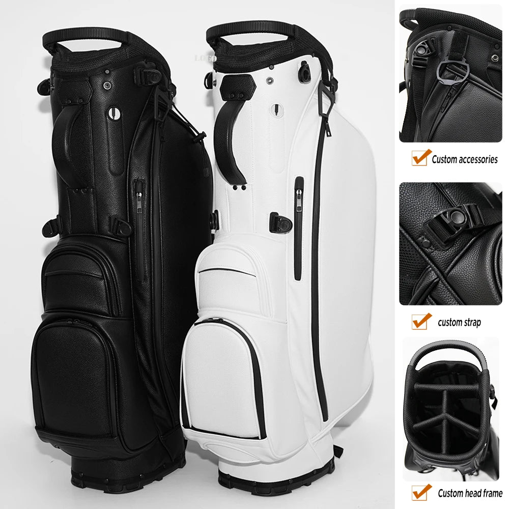 Waterproof Golf Bag Tag PU Leather Lightweight