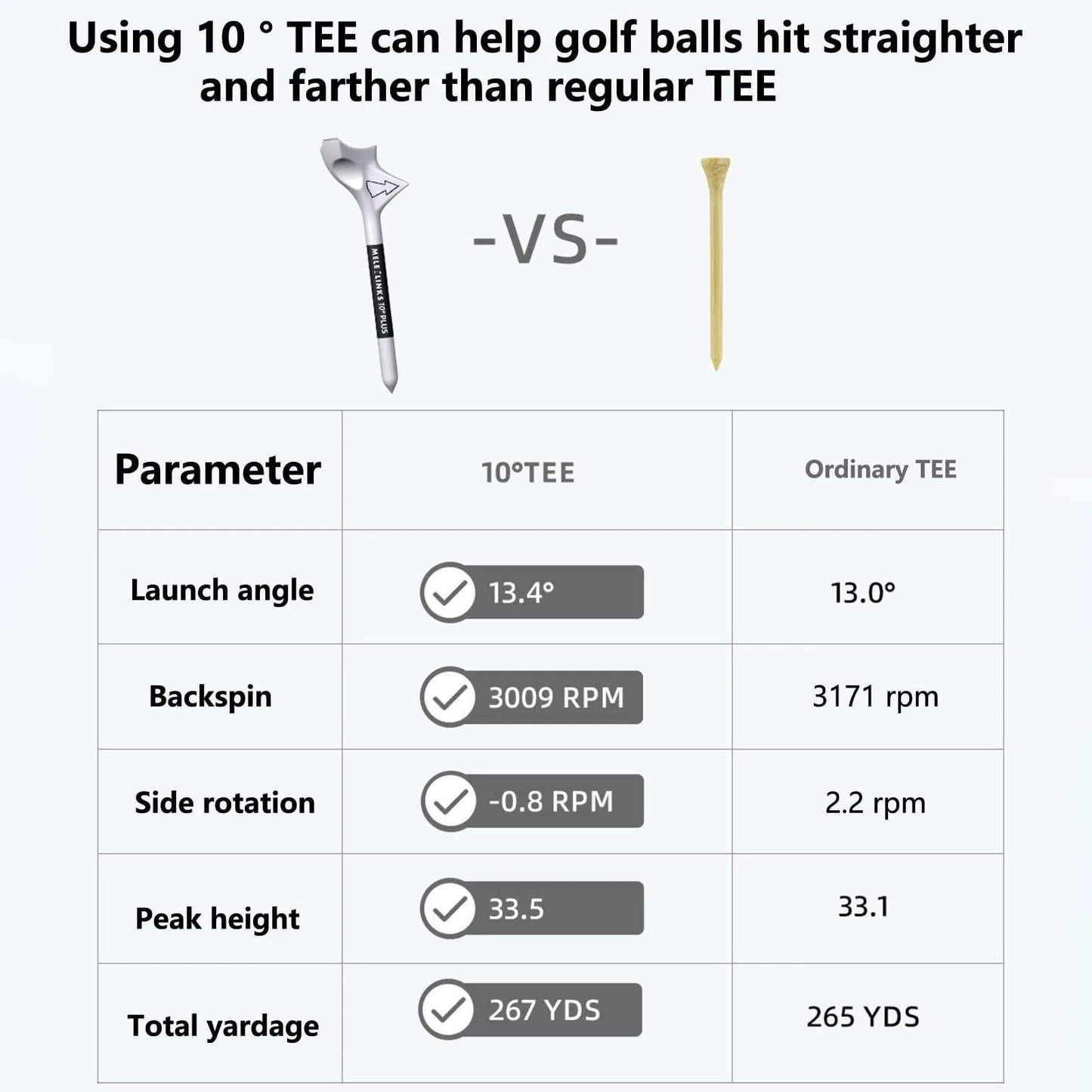 10PCS Professional Golf Tees