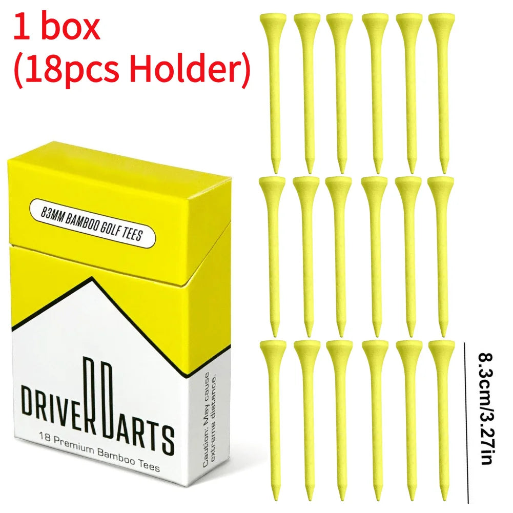 18-12pcs/box Premium 83/79/45mm Bamboo Golf Tees
