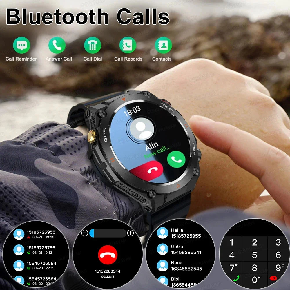 HUAWEI Sports Smart Bracelet Men Watch 1.85 AMOLED Screen GPS Compass Altimeter Waterproof Bluetooth (Sports watch)
