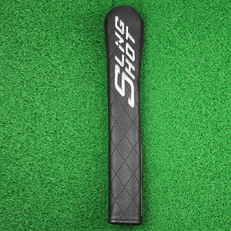 Golf Alignment Stick Cover PU Leather Hold 2 Sticks Headcover Golfer Men