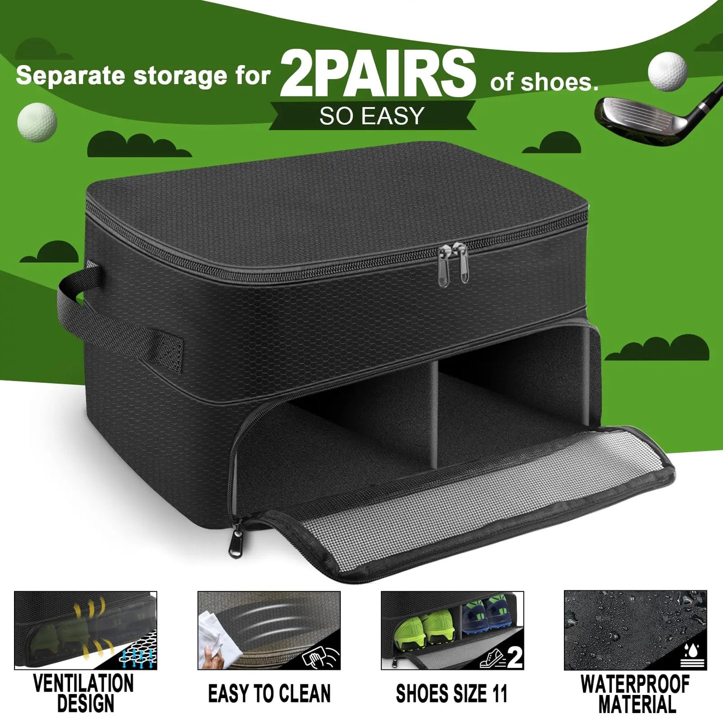 2 Layers Golf Trunk Organizer