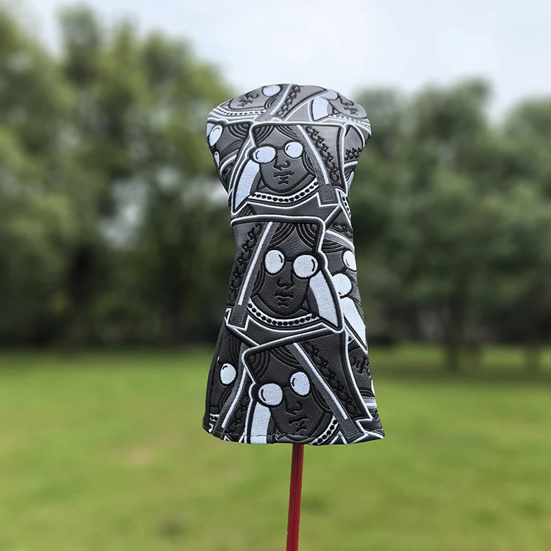 King Golf Driver Cover Driver Fairway Hybrid Waterproof Protector Set PU Leather