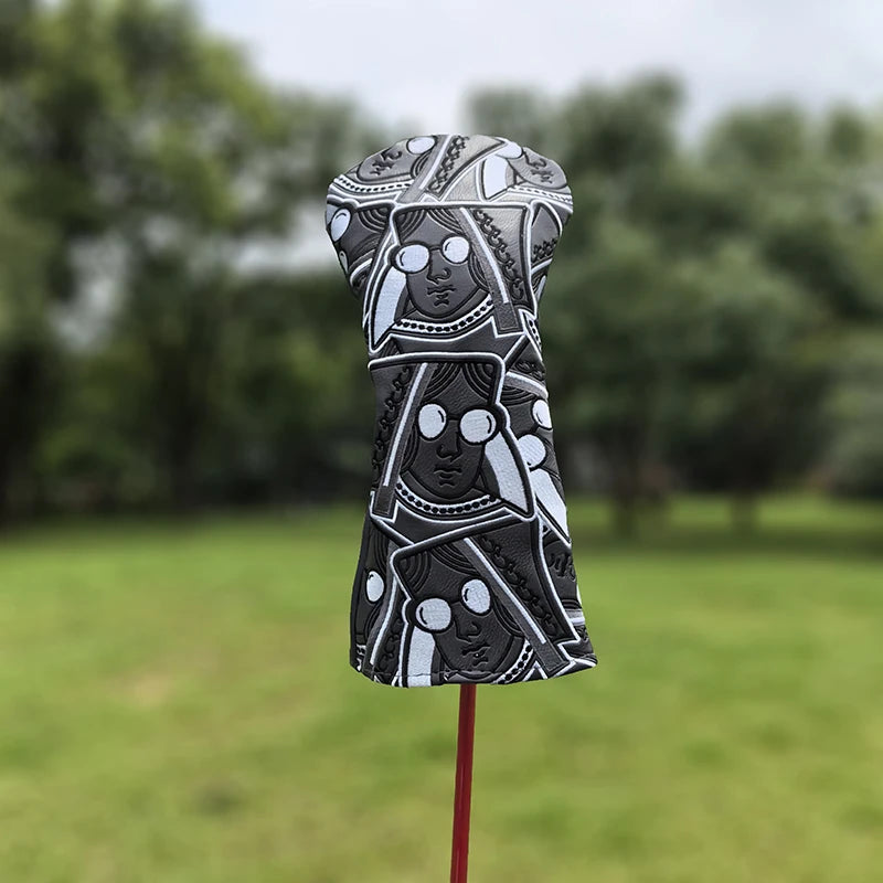 King Golf Driver Cover Driver Fairway Hybrid Waterproof Protector Set PU Leather