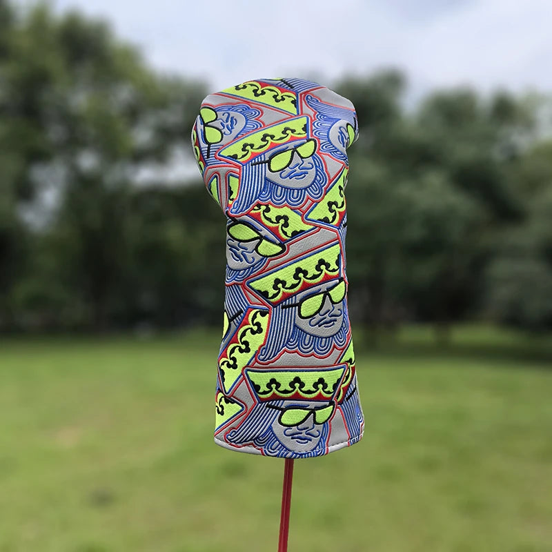 King Golf Driver Cover Driver Fairway Hybrid Waterproof Protector Set PU Leather