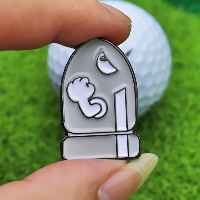Golf Ball Marker Hat Clip cartoon Cannonball