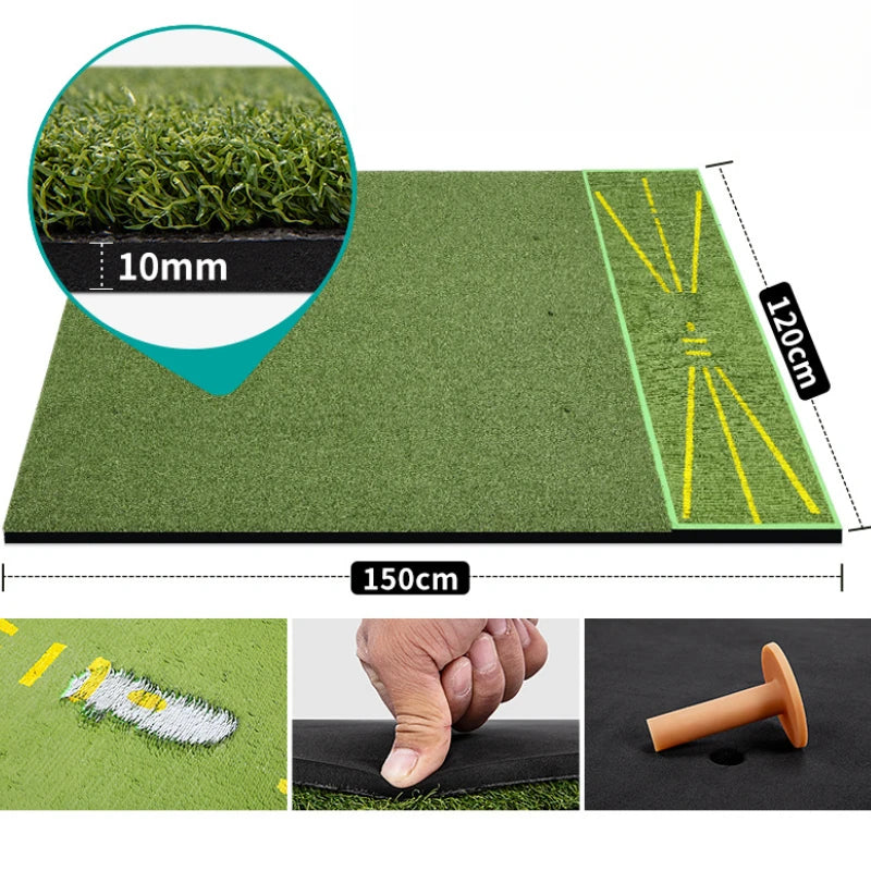 Golf Outdoor Swing Strike Mat with Swing Direction