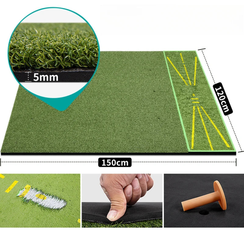 Golf Outdoor Swing Strike Mat with Swing Direction
